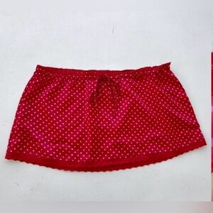 Urban Outfitters Red Mini Skirt with White Polka Dots